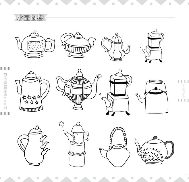 《簡筆畫幸福手繪10000例》生活用品篇 (4) 描摹日常，繪就生活小確幸
